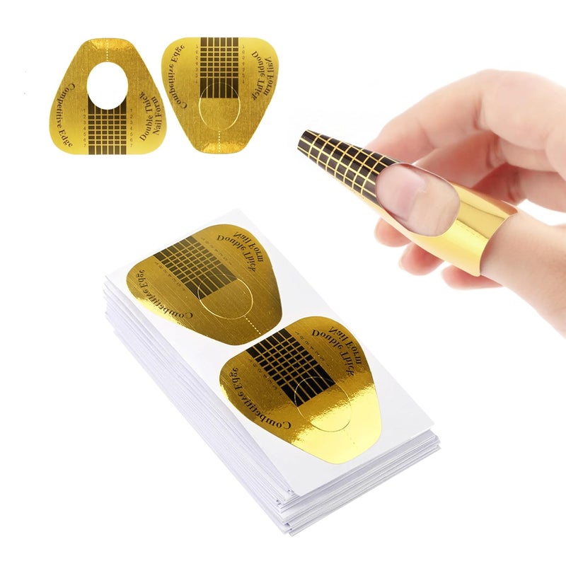 SULLMAR Nail Forms for Builder Gel 200pcs Nail Extension Forms Beautiful for DIY at Home Nail Forms for Acrylic Nails Create Long Lasting Gel Extensions Professional Nail Art Supplies - Image 1